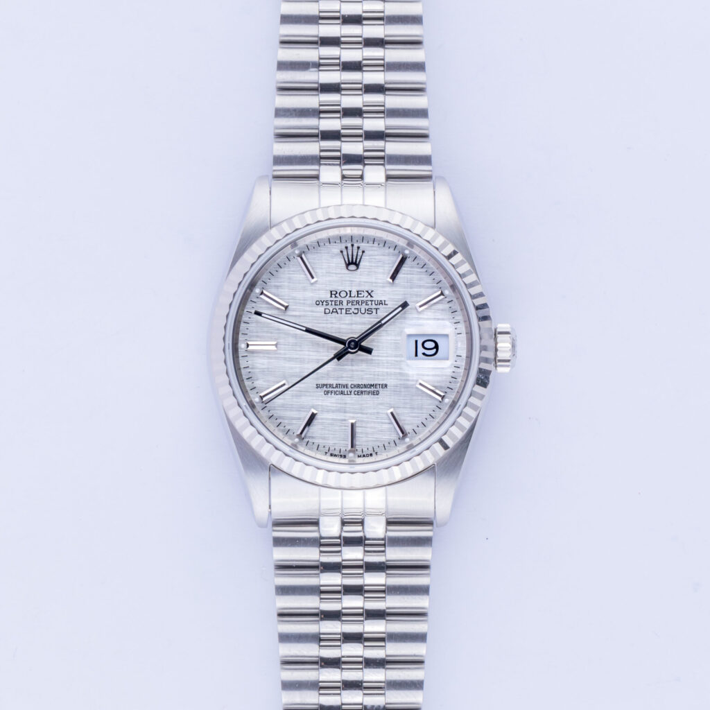 Rolex Oyster Perpetual Datejust Silver Linen 16234 1991 (Full Set) 10 rolex-datejust-16234-96