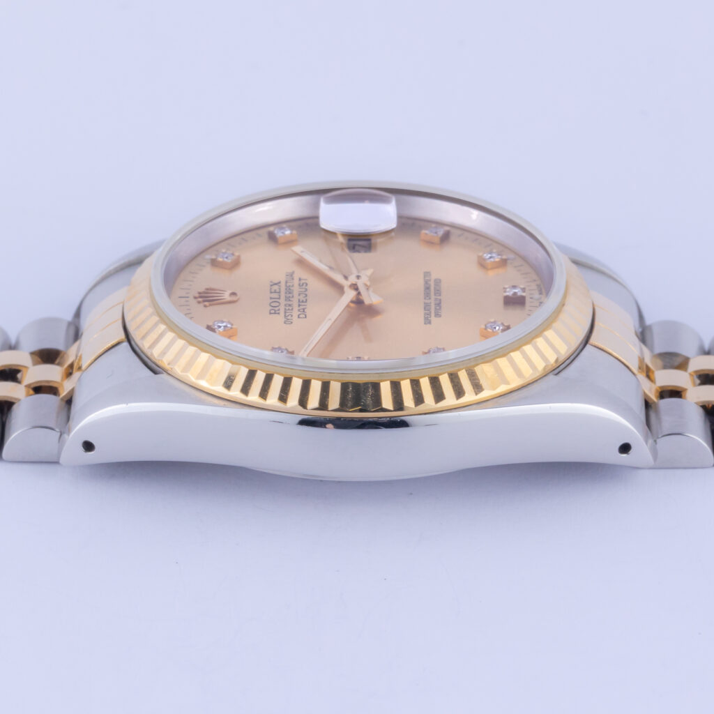 Rolex Oyster Perpetual Datejust Champagne Diamond 16233 1990 (Volledige Set) 13 rolex-datejust-16233-99