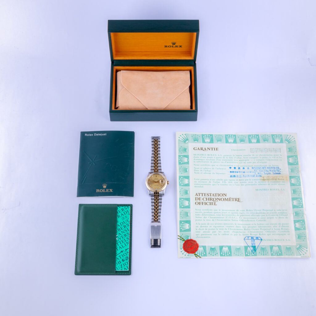 Rolex Oyster Perpetual Datejust Champagne Diamond 16233 1990 (Volledige Set) 15 rolex-datejust-16233-99