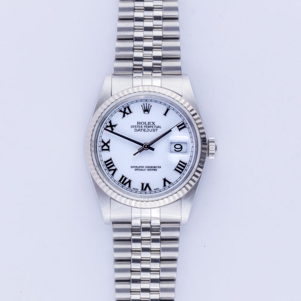 Rolex Oyster Perpetual Datejust White Roman 16234 2002 (Volledige Set) 10 rolex-datejust-16234-90