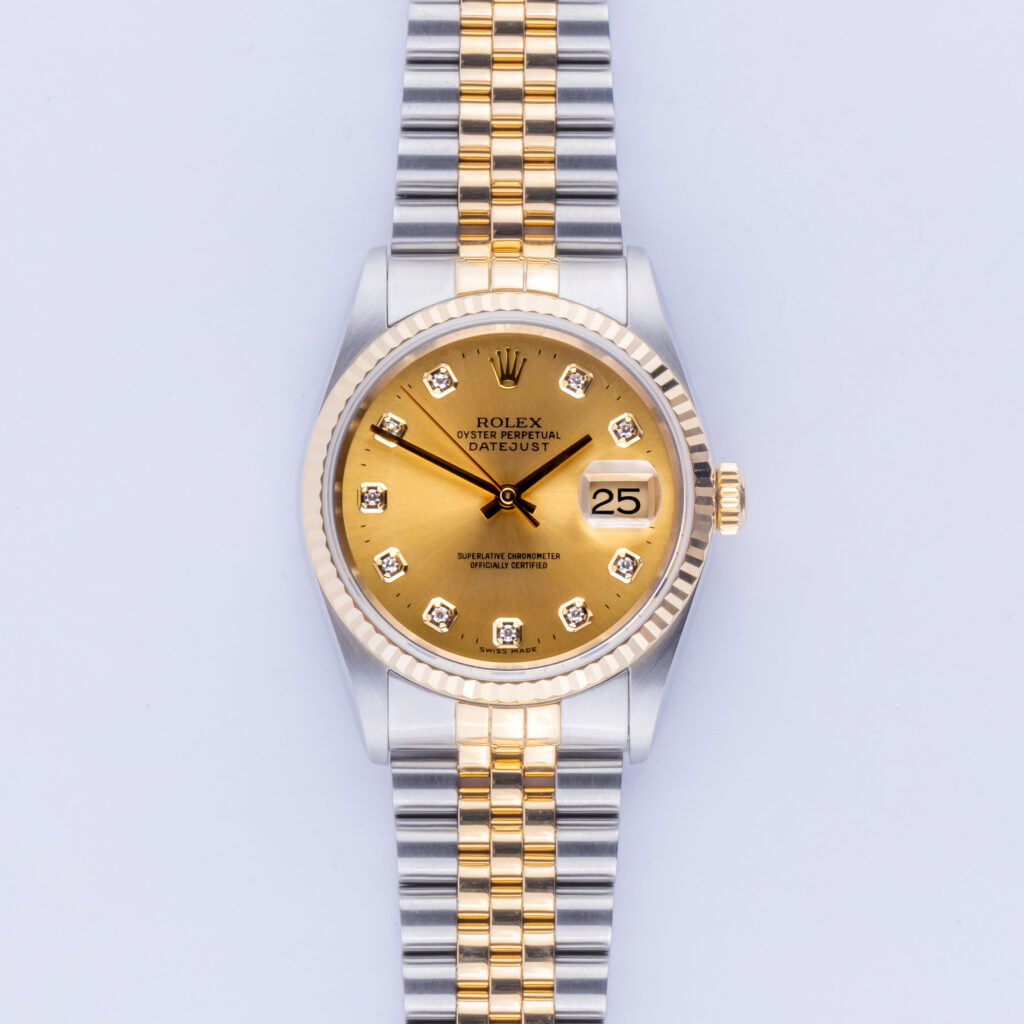 Rolex Oyster Perpetual Datejust Champagne 16233 1996 (Volledige Set) 10 rolex-datejust-16233-101