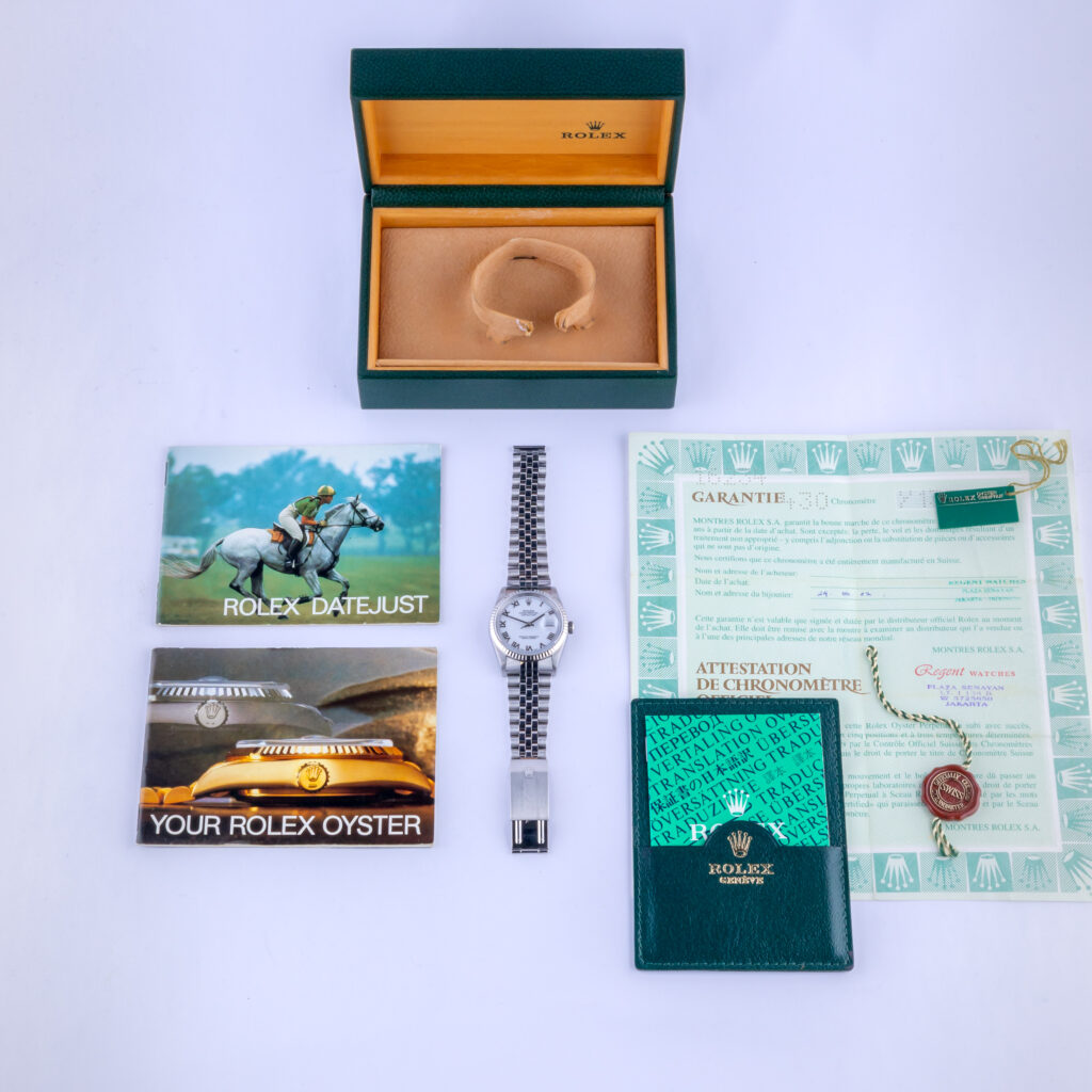 Rolex Oyster Perpetual Datejust White Roman 16234 2002 (Volledige Set) 15 rolex-datejust-16234-90