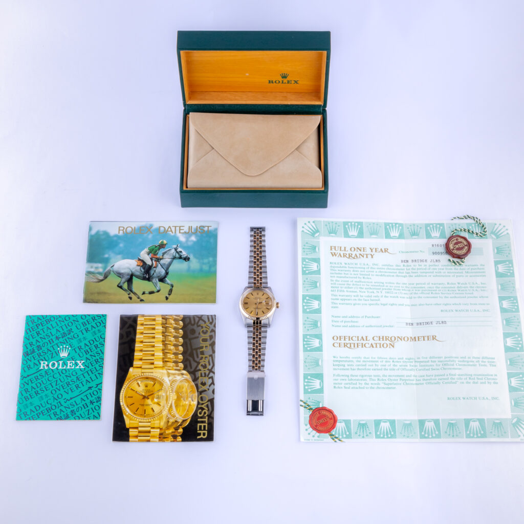 Rolex Oyster Perpetual Datejust Champagne 16013 1986 (Full Set) 15 2E0B6533 1CG 3M Langedyk Vintage Watches