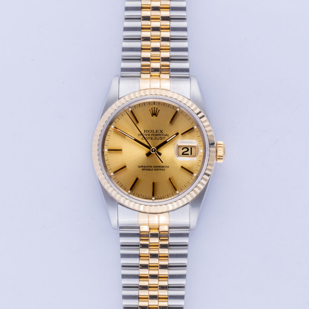 Rolex Oyster Perpetual Datejust Champagne 16233 1995 (Volledige Set) 10 rolex-datejust-16233-115