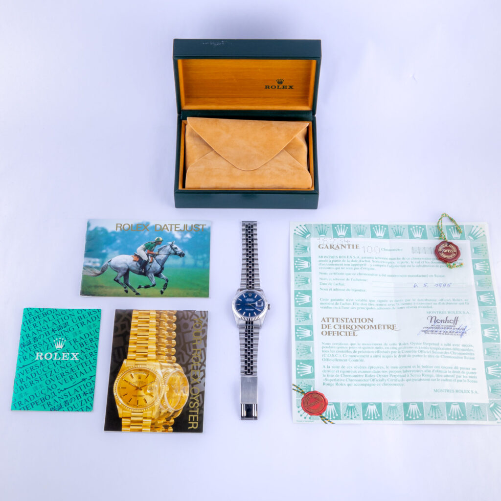 Rolex Oyster Perpetual Datejust Blue 16234 1995 (Full Set) 15 rolex-datejust-16234-100