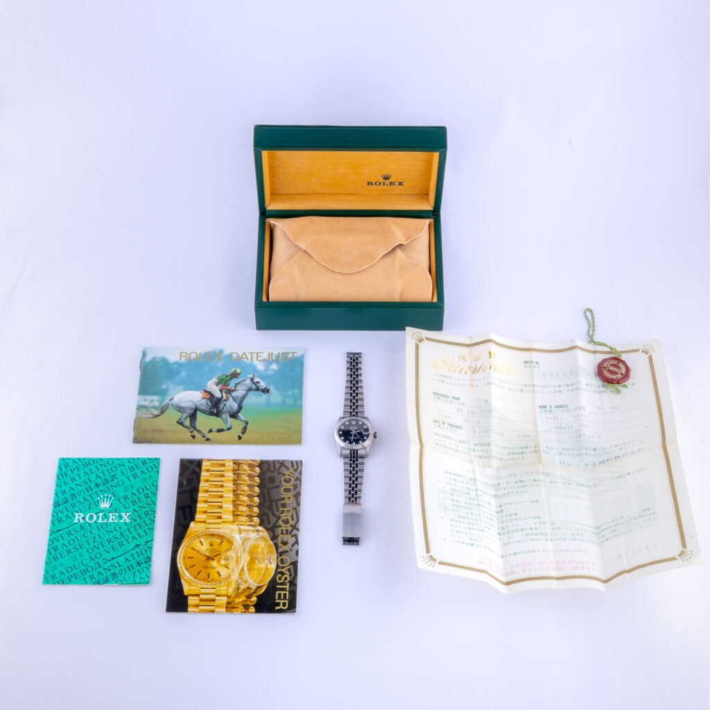 Rolex Oyster Perpetual Datejust Mid-Size Black Diamond 68274 1989 (Vollständiger Satz) 15 rolex-datejust-mid-size-68273-12