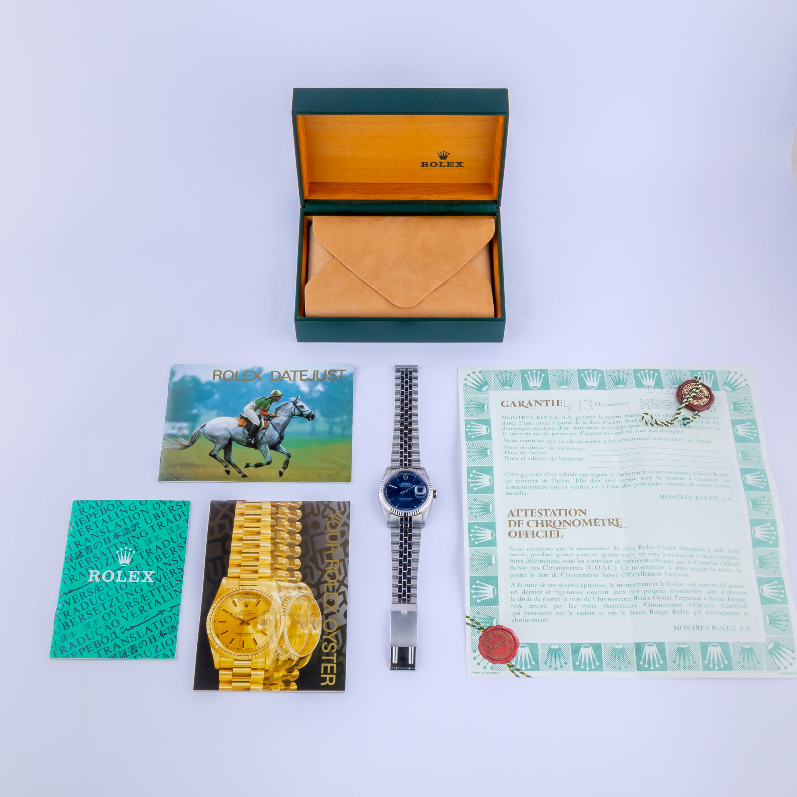 Rolex Oyster Perpetual Datejust Blue 16234 1991 (Vollständiger Satz) 8 rolex-datejust-16234-110