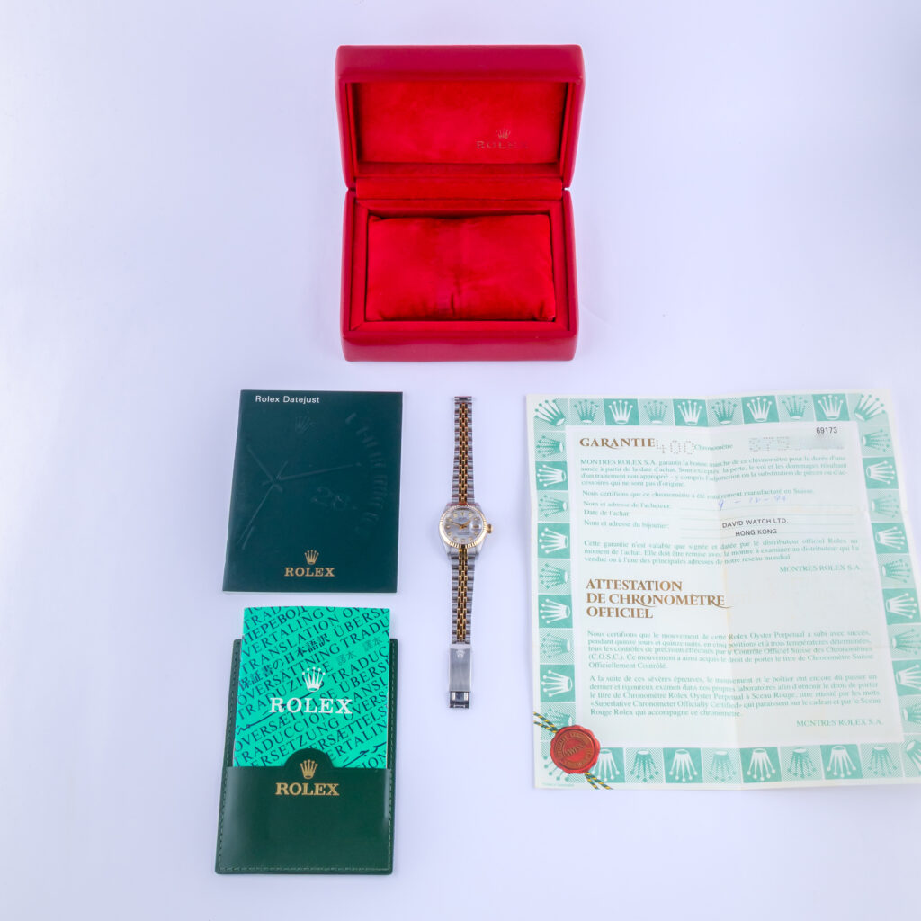 Rolex Lady-Datejust Silver Diamond 69173 1993 (Full Set) 15 rolex-lady-datejust-69173-93