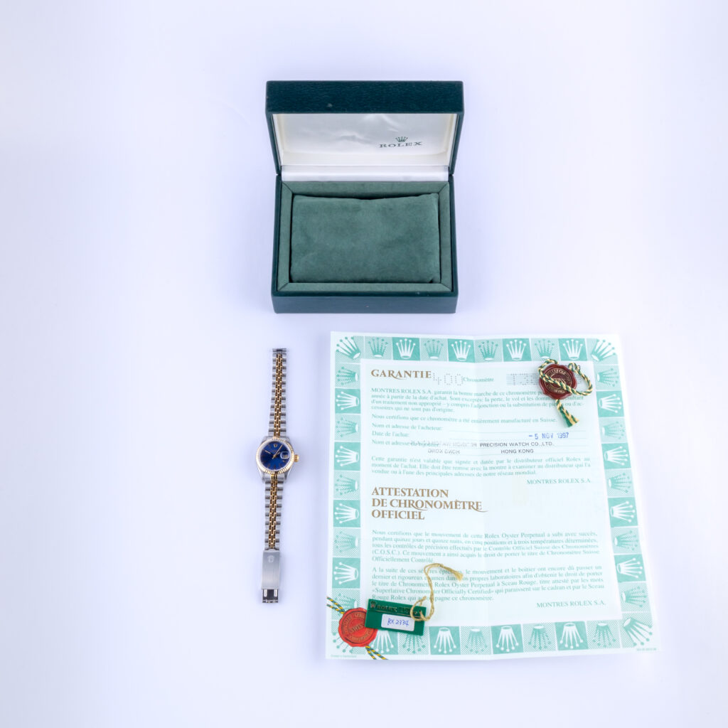 Rolex Lady-Datejust Blue 69173 1996 (Volledige Set) 13 rolex-lady-datejust-69173-91