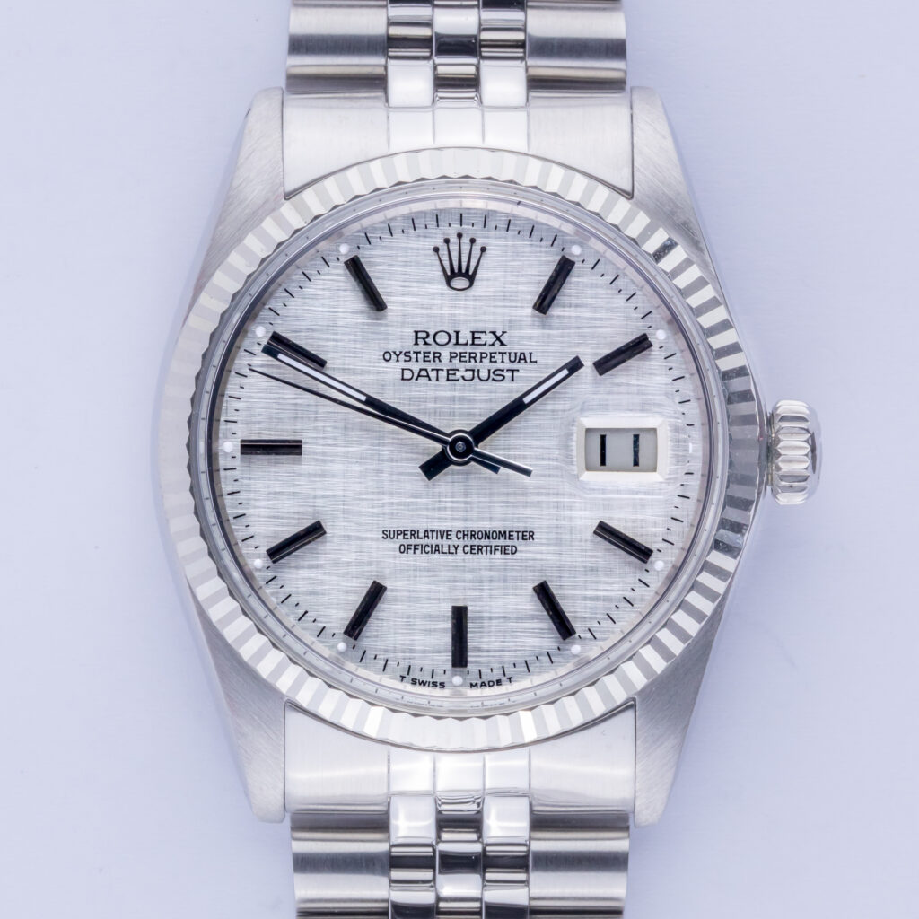 Rolex Oyster Perpetual Datejust Silver Linen 16014 1988 (Full Set) 10 rolex-datejust-16014-35