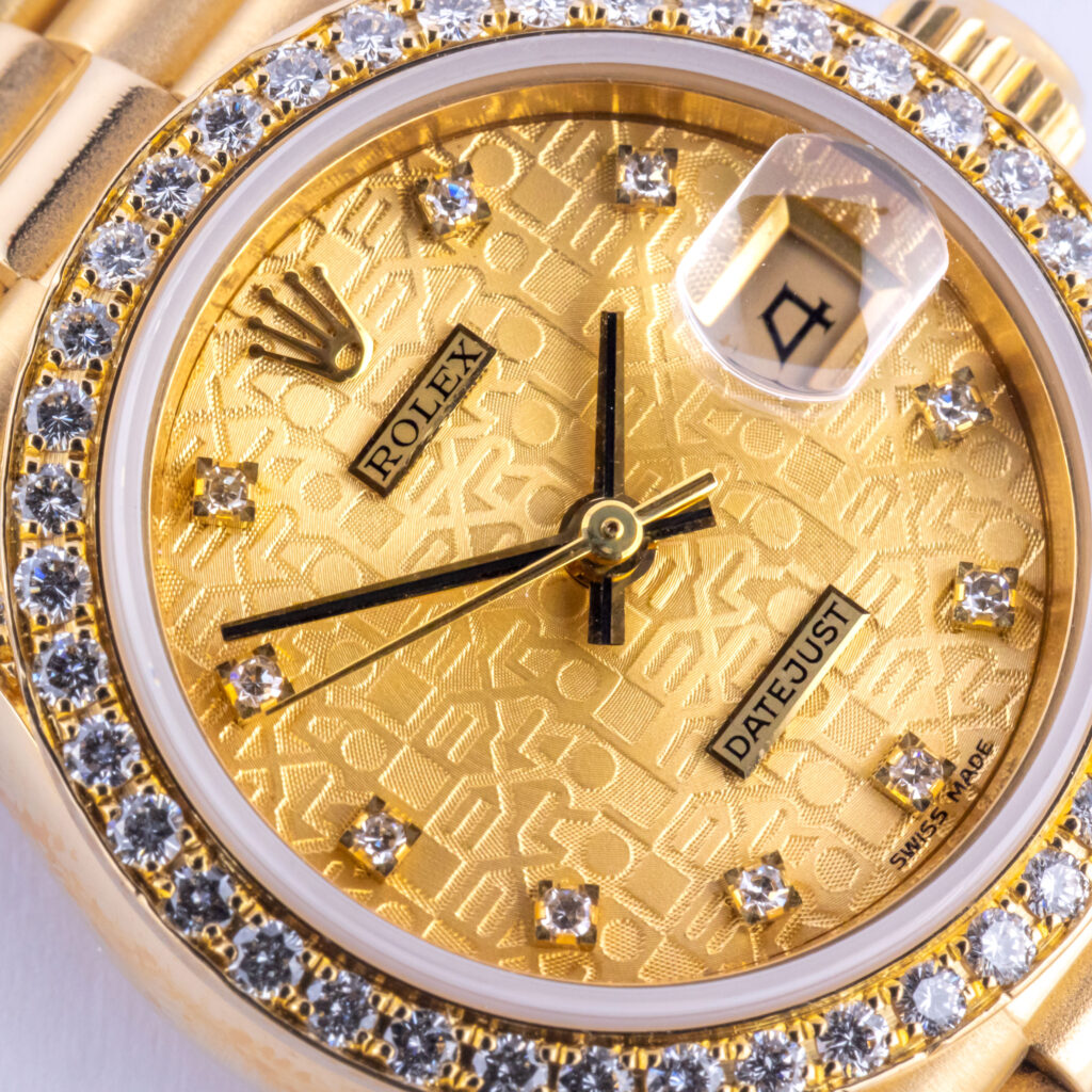 Rolex Lady-Datejust Champagne Logo Diamond 69158 1990 (Full Set) 9 rolex-lady-datejust-69158