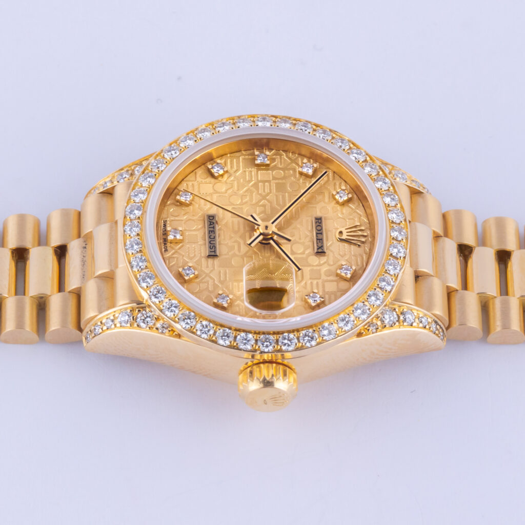 Rolex Lady-Datejust Champagne Logo Diamond 69158 1990 (Full Set) 12 rolex-lady-datejust-69158