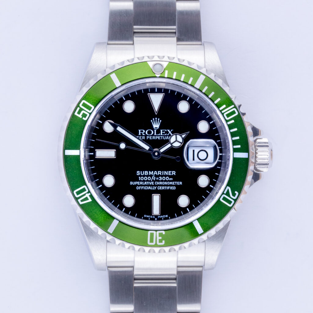 Rolex Oyster Perpetual Submariner "Kermit" Flat 4 16610 2005 (Volledige Set) 10 rolex-submariner-16610lv-5