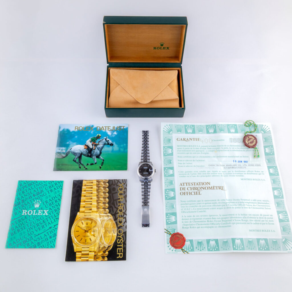 Rolex Datejust Mid-Size Grey Arabic 68274 1996 (Volledige set) 15 rolex-datejust-mid-size-68274-3