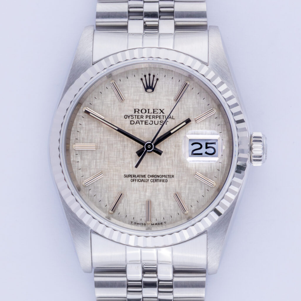 Rolex Oyster Perpetual Datejust Silver Linen 16234 1988 (Vollständiger Satz) 10 rolex-datejust-16234-115