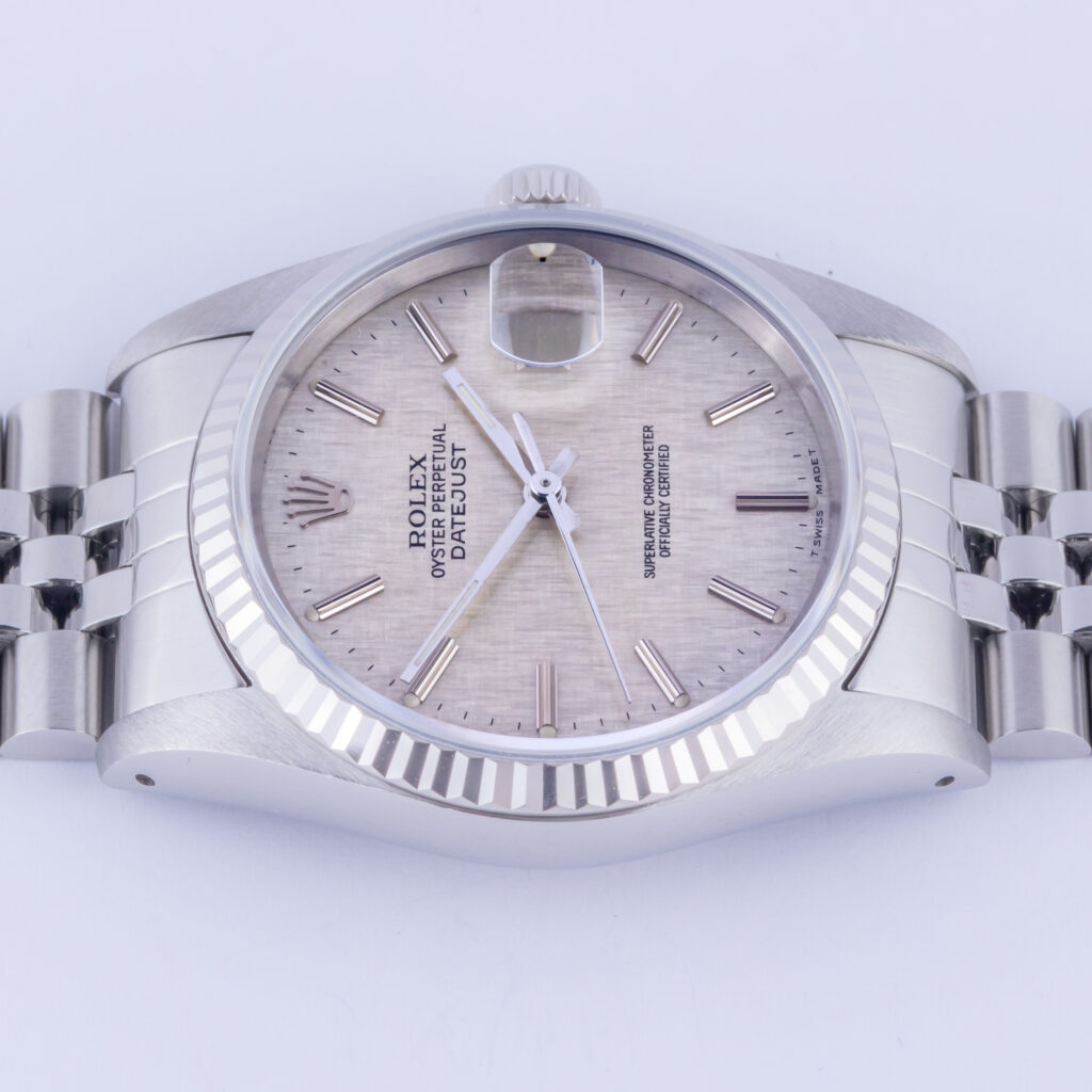 Rolex Oyster Perpetual Datejust Silver Linen 16234 1988 (Vollständiger Satz) 13 rolex-datejust-16234-115