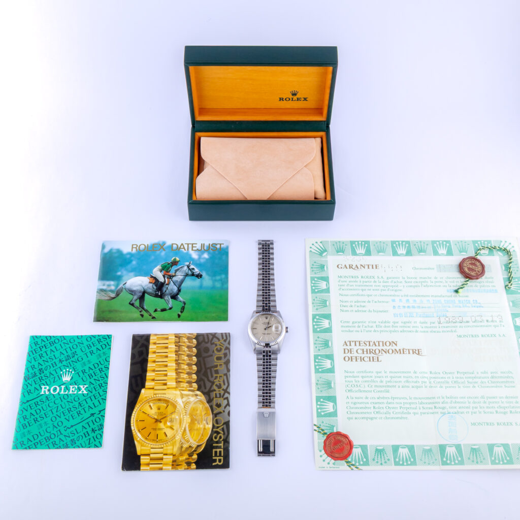 Rolex Oyster Perpetual Datejust Silver Linen 16234 1988 (Vollständiger Satz) 15 rolex-datejust-16234-115