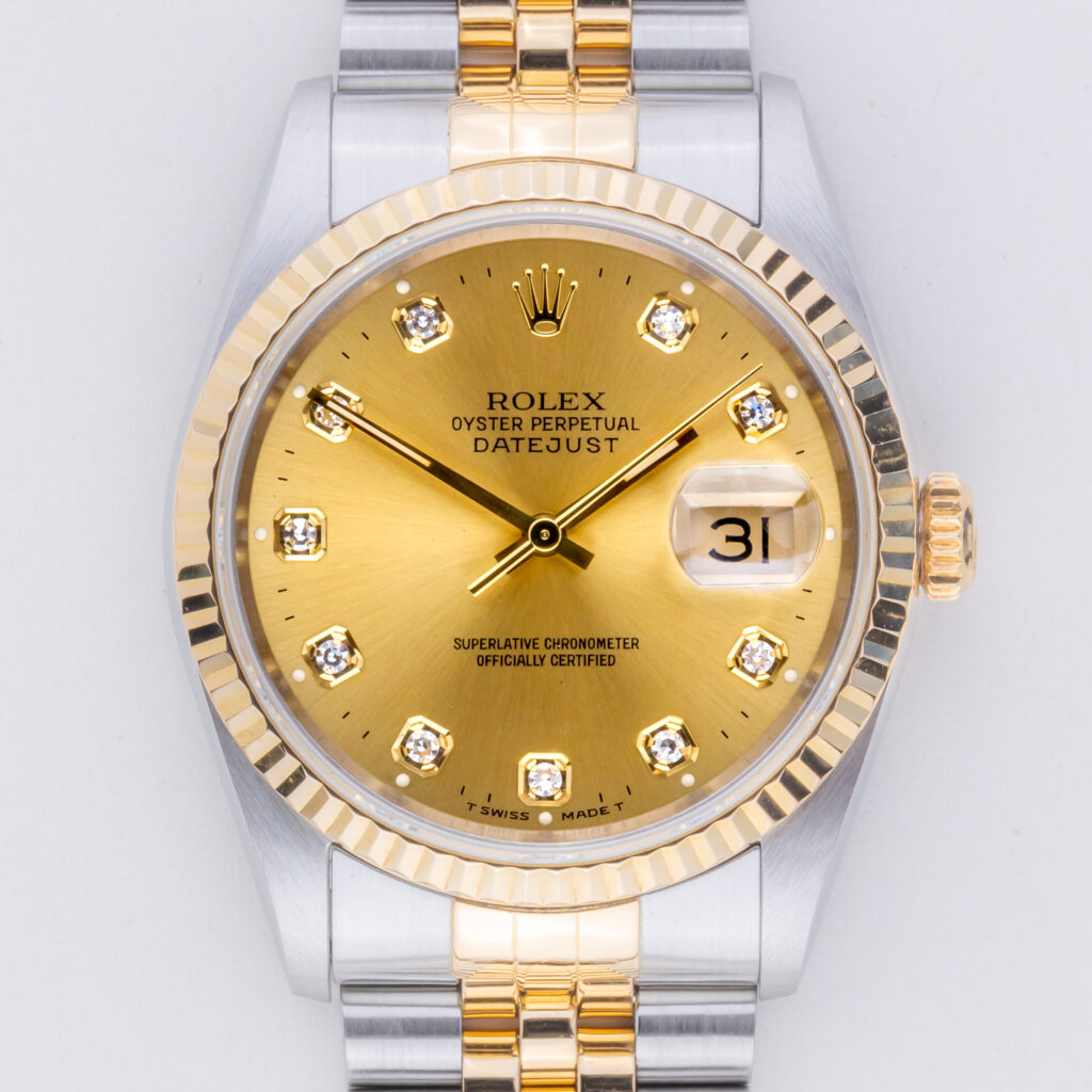 Rolex Oyster Perpetual Datejust Champagne 16233 1995 (Volledige Set) 10 rolex-datejust-16233-128