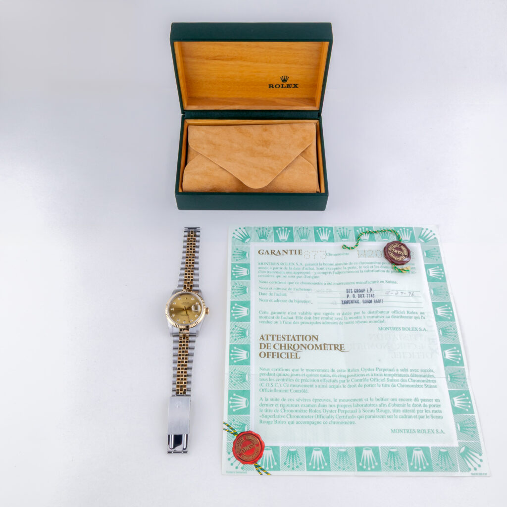 Rolex Oyster Perpetual Datejust Champagne 16233 1995 (Volledige Set) 15 rolex-datejust-16233-128