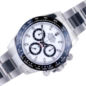 Rolex Daytona reference 116500LN from 2023 including full set. The Rolex Daytona reference 116500LN measures a 40mm stainless steel case and features a stainless steel Oyster bracelet and a black ceramic  bezel. The Rolex Daytona 116500LN is powered by an in-house Caliber 4130 movement that features a chronograph function, allowing you to time your activities with accuracy and ease.Every watch sold by Langedyk Vintage Watches is included with a LVW watch box, Authenticity report and free worldwide (insured) shipment. In addition, every pre-owned watch is offered with our 12-month warranty from the date of purchase.If you have any inquiries or would like to receive additional information about this watch, please feel free to contact us by phone or email. We will respond to your request as soon as possible.Please also have a look at our full collection of Rolex Daytona watches.