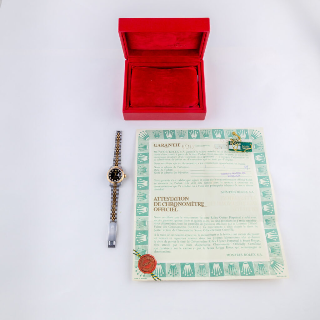 Rolex Lady-Datejust Black Diamond 69173 1989 (Volledige Set) 15 rolex-lady-datejust-69173-109