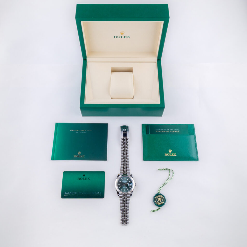 NEW Rolex Datejust 41 Mint Green 126334 2025 (Full Set/Stickers) 15 2E0B6983 1CG 3M Langedyk Vintage Watches