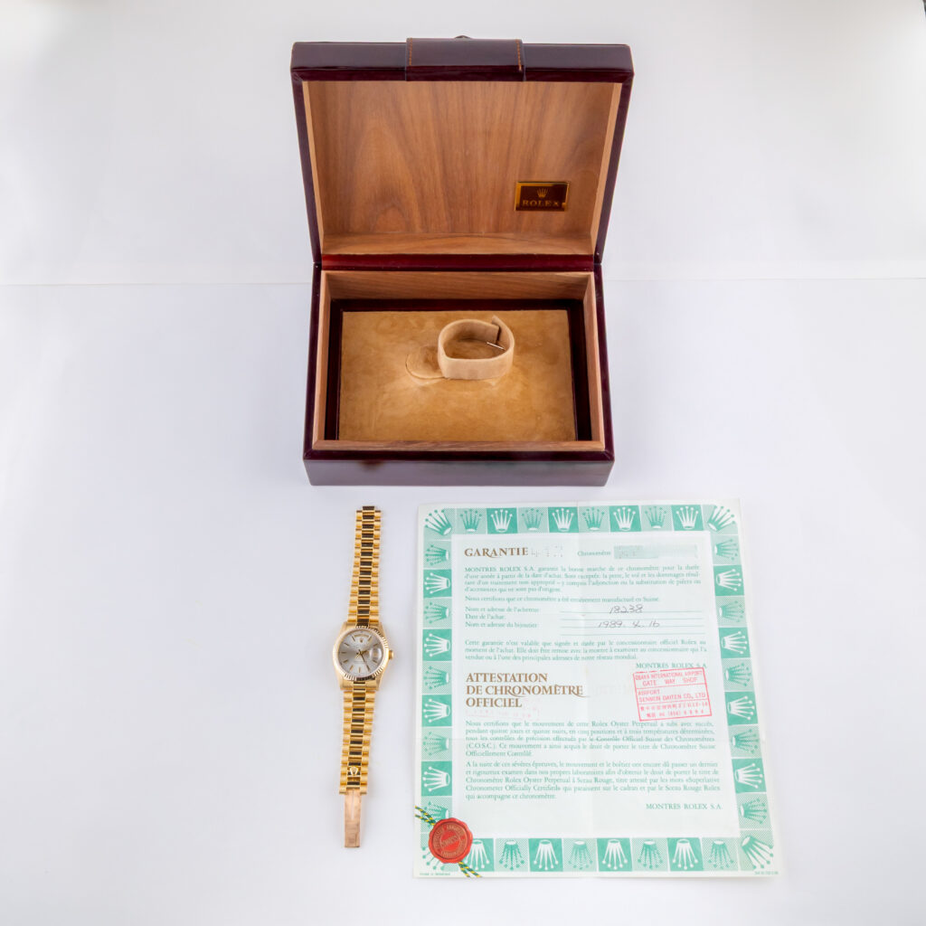 Rolex Day-Date Silver 18238 1988 (Full Set) 15 2E0B7293 1CG 3M Langedyk Vintage Watches