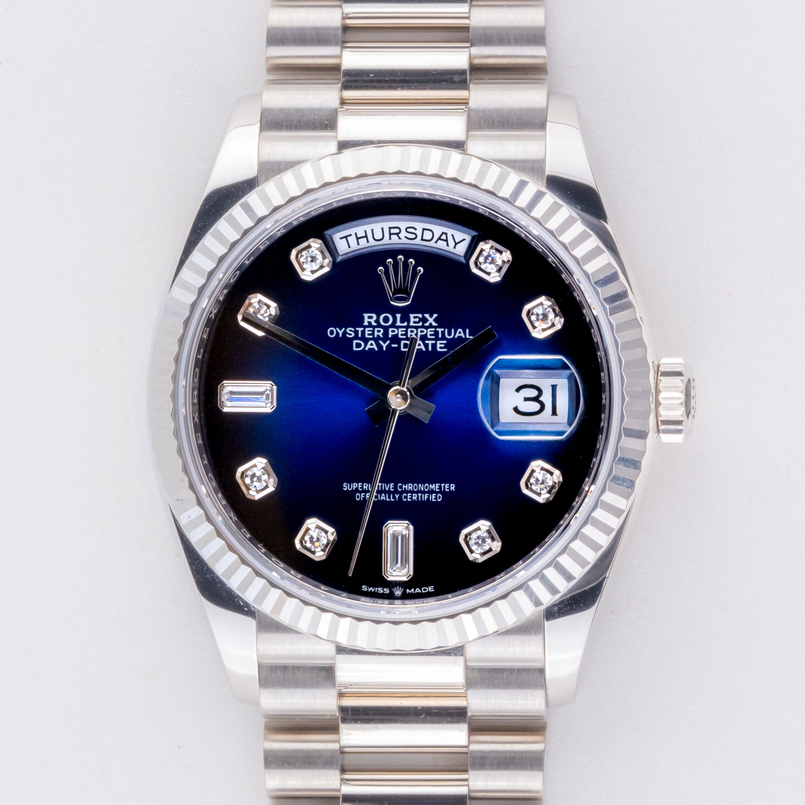 Rolex Day-Date Blue Ombre Diamond 128239 2022 (Full Set) 3 rolex-day-date-128239