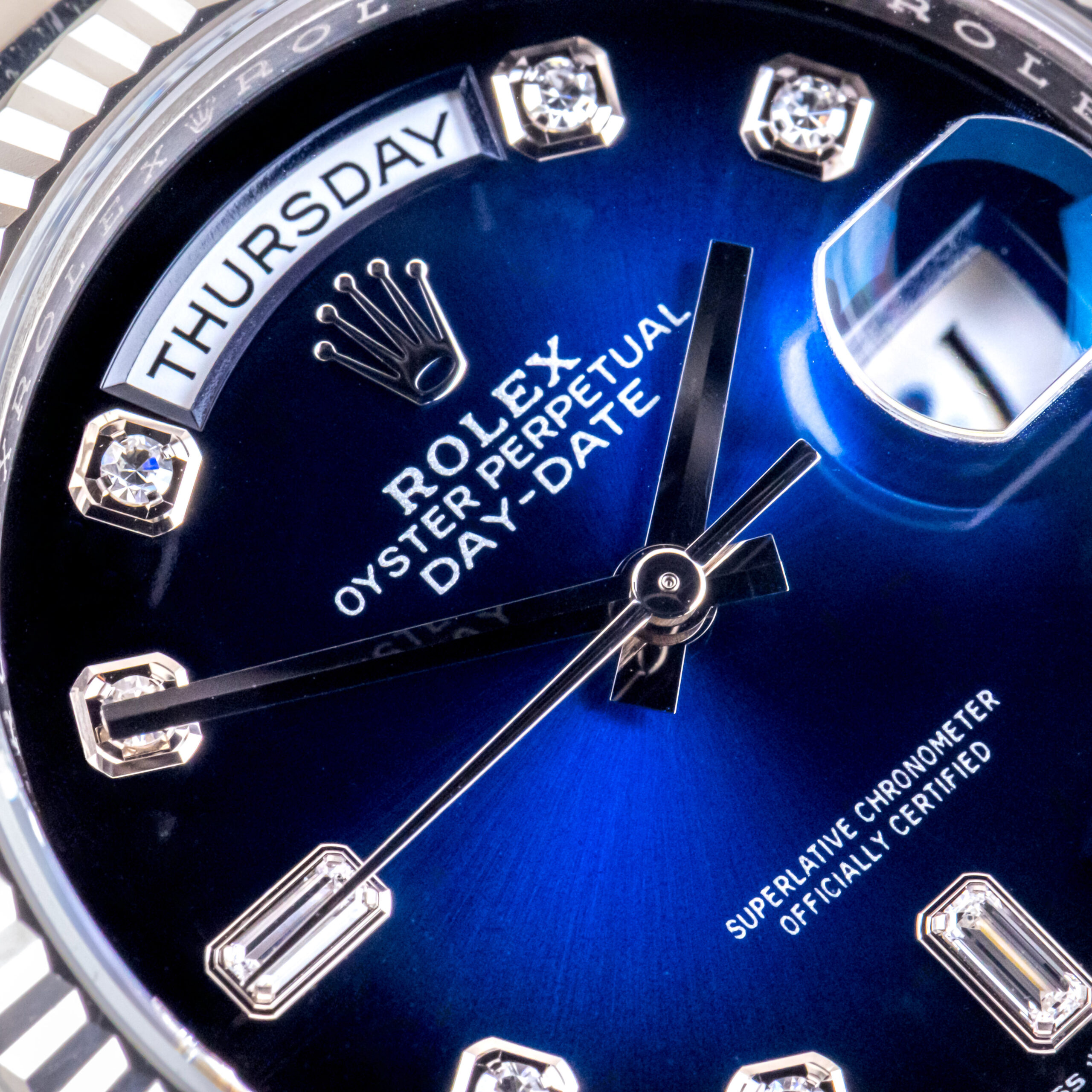 Rolex Day-Date Blue Ombre Diamond 128239 2022 (Full Set) 2 rolex-day-date-128239
