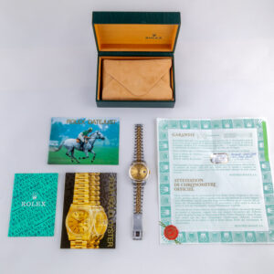 Rolex Oyster Perpetual Datejust Champagne Tapestry 16233 1991 (Vollständiger Satz) 15 rolex-datejust-16233-140