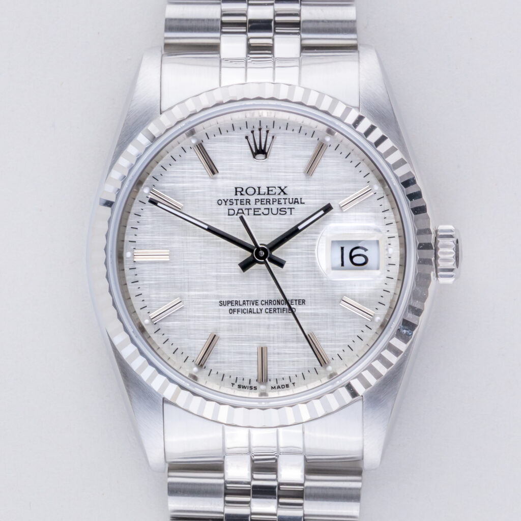 Rolex Oyster Perpetual Datejust Silver Linen 16234 1993 (Volledige Set) 10 rolex-datejust-16234-136