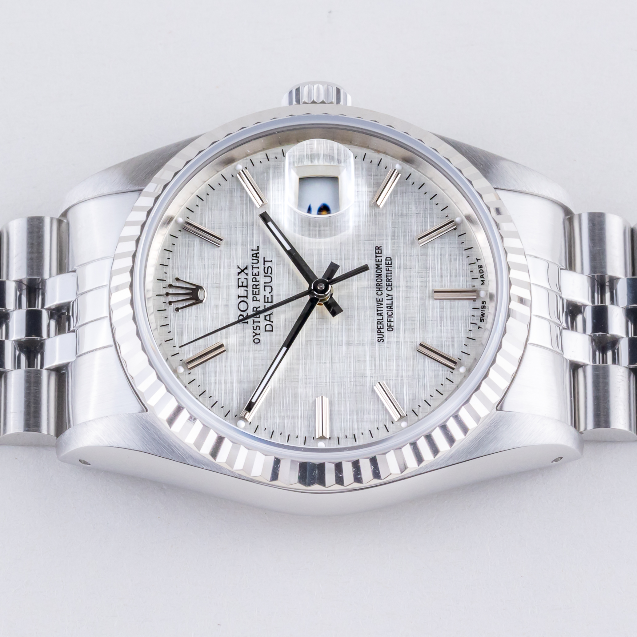 Rolex Oyster Perpetual Datejust Silver Linen 16234 1993 (Volledige Set) 5 rolex-datejust-16234-136