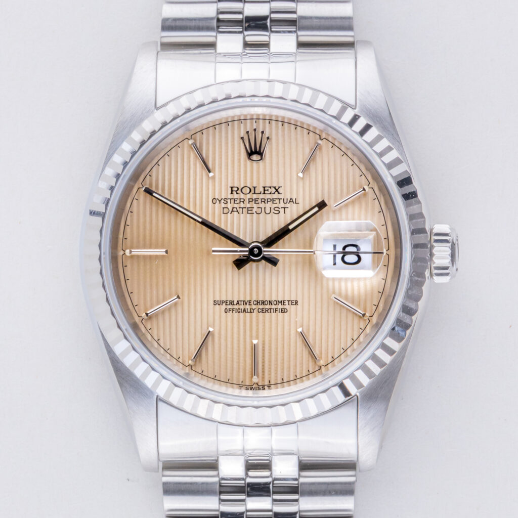 Rolex Oyster Perpetual Datejust Silver Tapestry 16234 1991 (Full Set) 10 rolex-datejust-16234-138