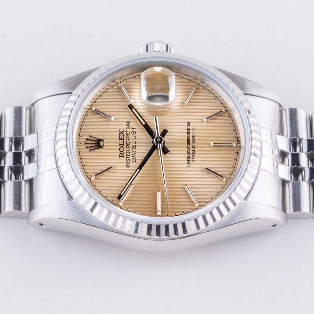 Rolex Oyster Perpetual Datejust Silver Tapestry 16234 1991 (Full Set) 12 rolex-datejust-16234-138
