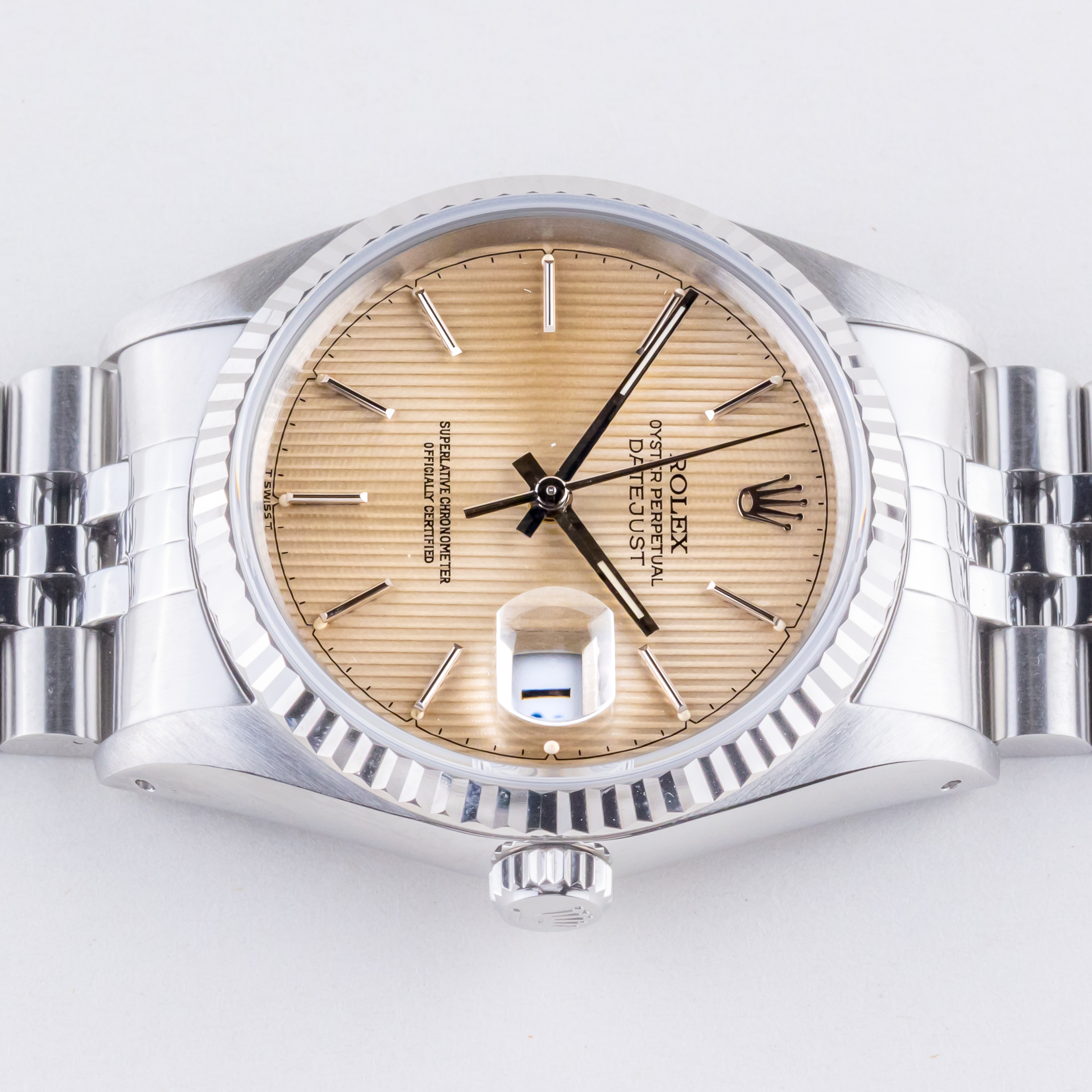 Rolex Oyster Perpetual Datejust Silver Tapestry 16234 1991 (Vollständiger Satz) 6 rolex-datejust-16234-138