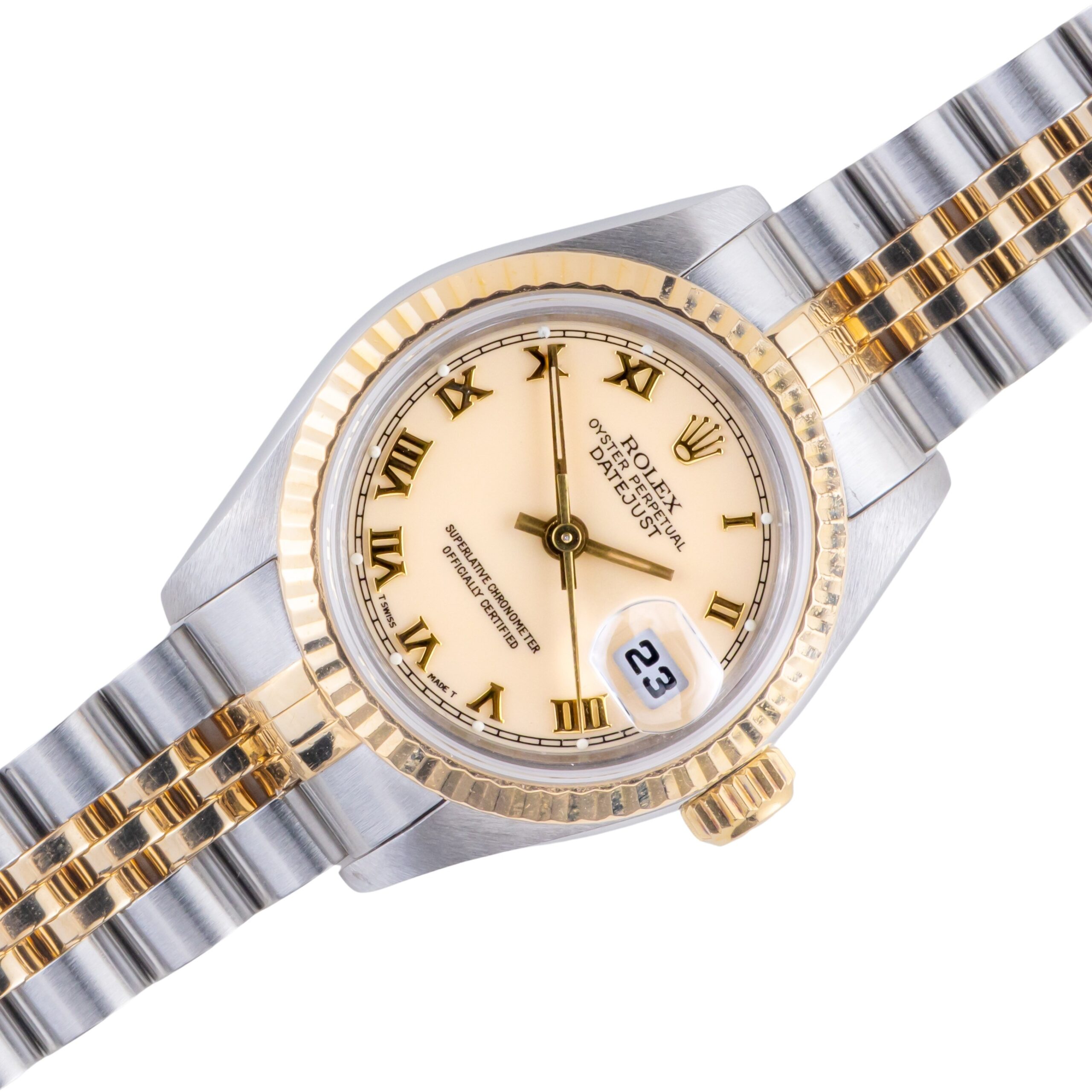 Rolex Lady-Datejust Crème 69173 1996 (Volledige Set) 1 rolex-lady-datejust-69173-123