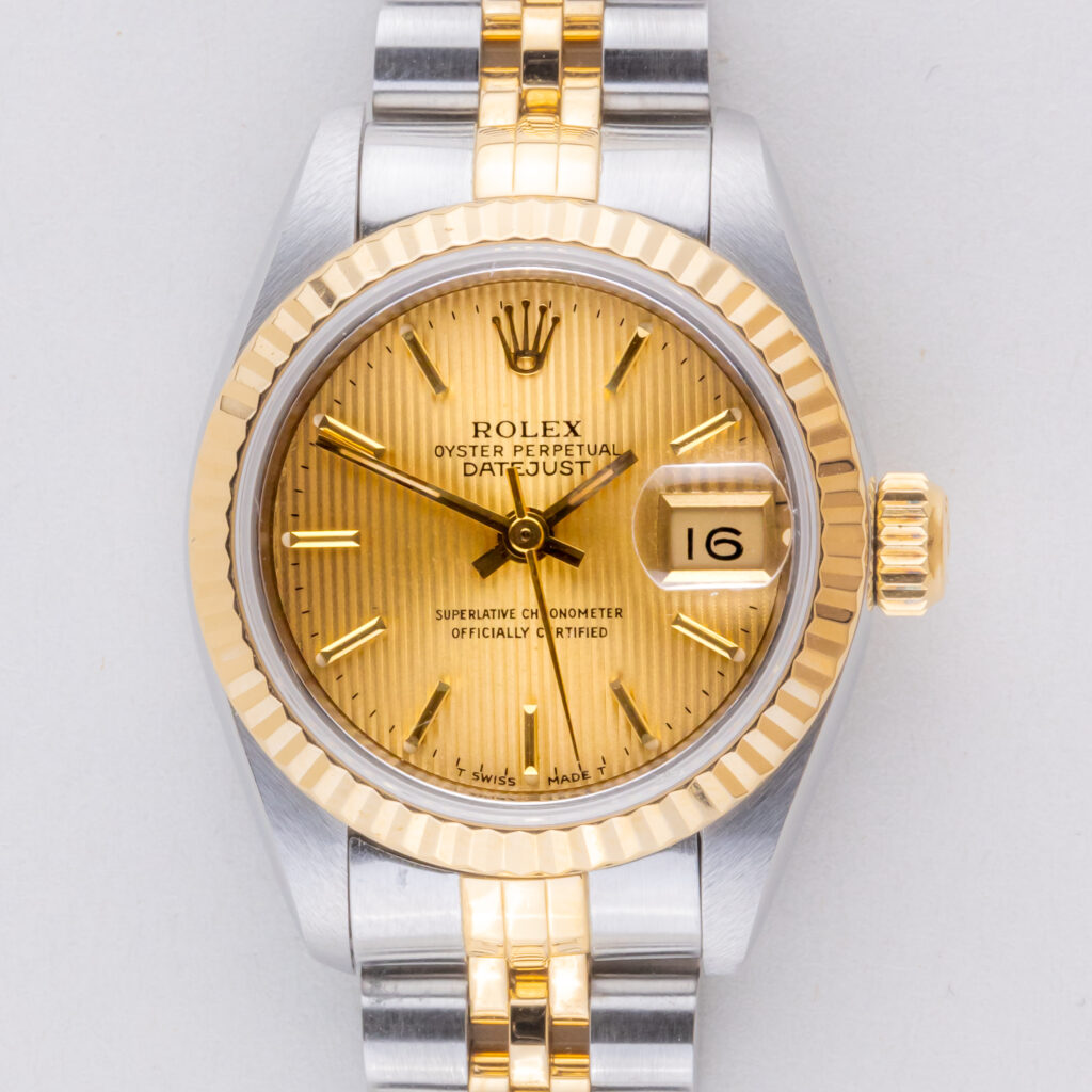 Rolex Lady-Datejust Champagne Tapestry 69173 1995 (Full Set) 10 rolex-lady-datejust-69173-129