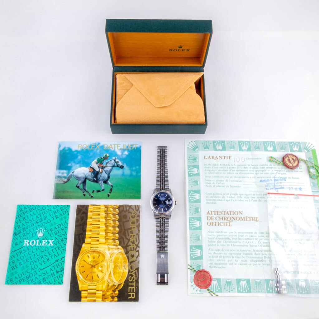 Rolex Oyster Perpetual Datejust Blue 16234 1991 (Full Set) 15 rolex-datejust-16234-108