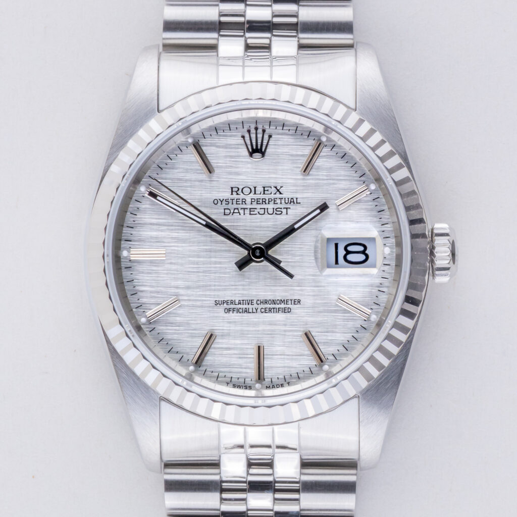Rolex Oyster Perpetual Datejust Silver Linen 16234 1989 (Full Set) 10 rolex-datejust-16234-144