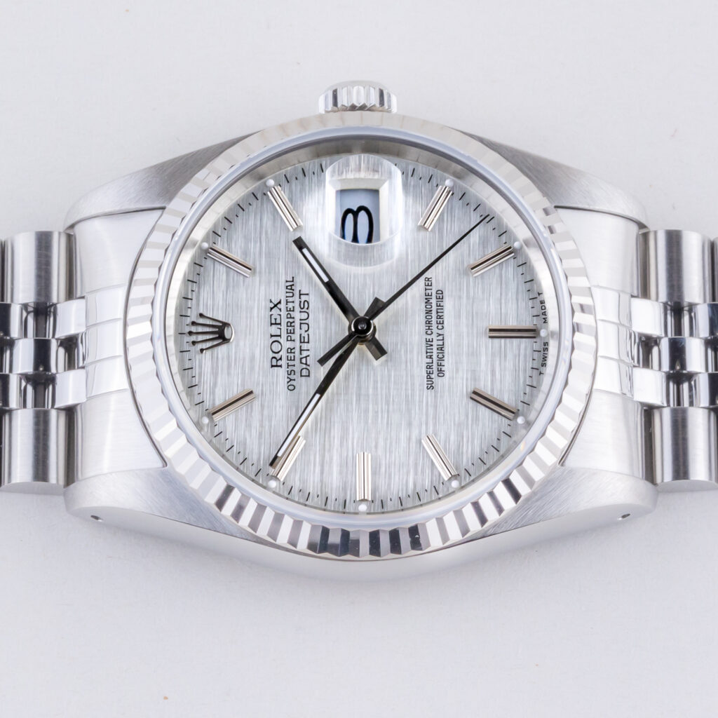 Rolex Oyster Perpetual Datejust Silver Linen 16234 1989 (Full Set) 12 rolex-datejust-16234-144