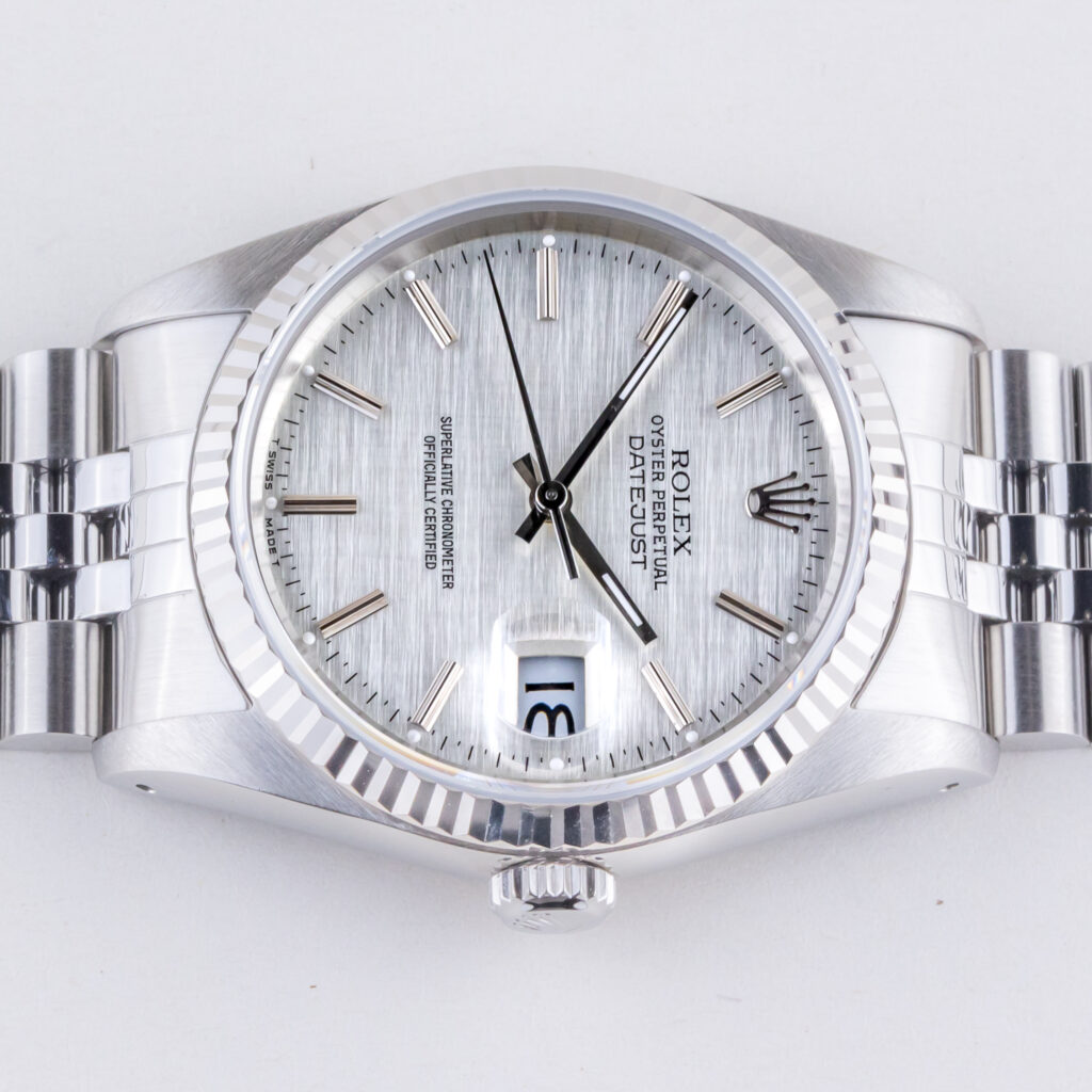 Rolex Oyster Perpetual Datejust Silver Linen 16234 1989 (Full Set) 13 rolex-datejust-16234-144