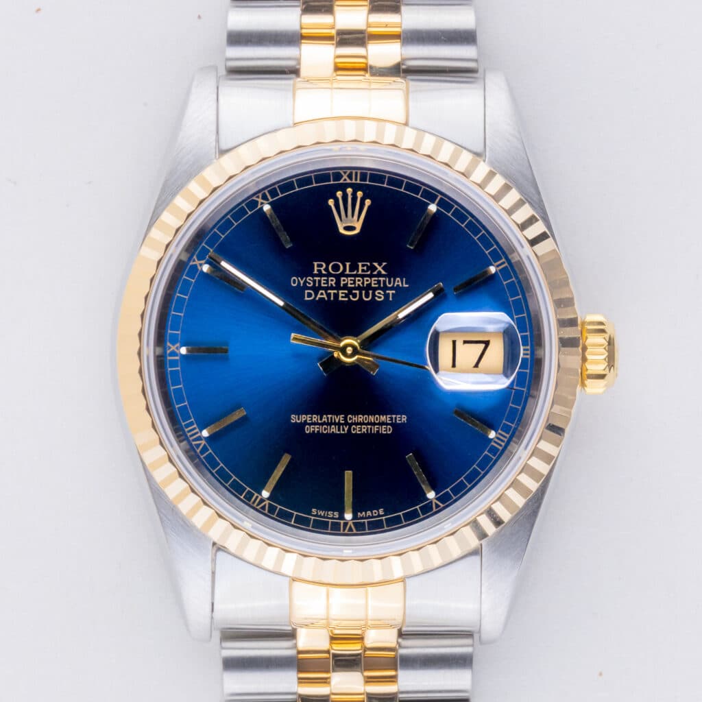 Rolex Oyster Perpetual Datejust Blue 16233 1996 (Volledige Set) 10 rolex-datejust-16233-154