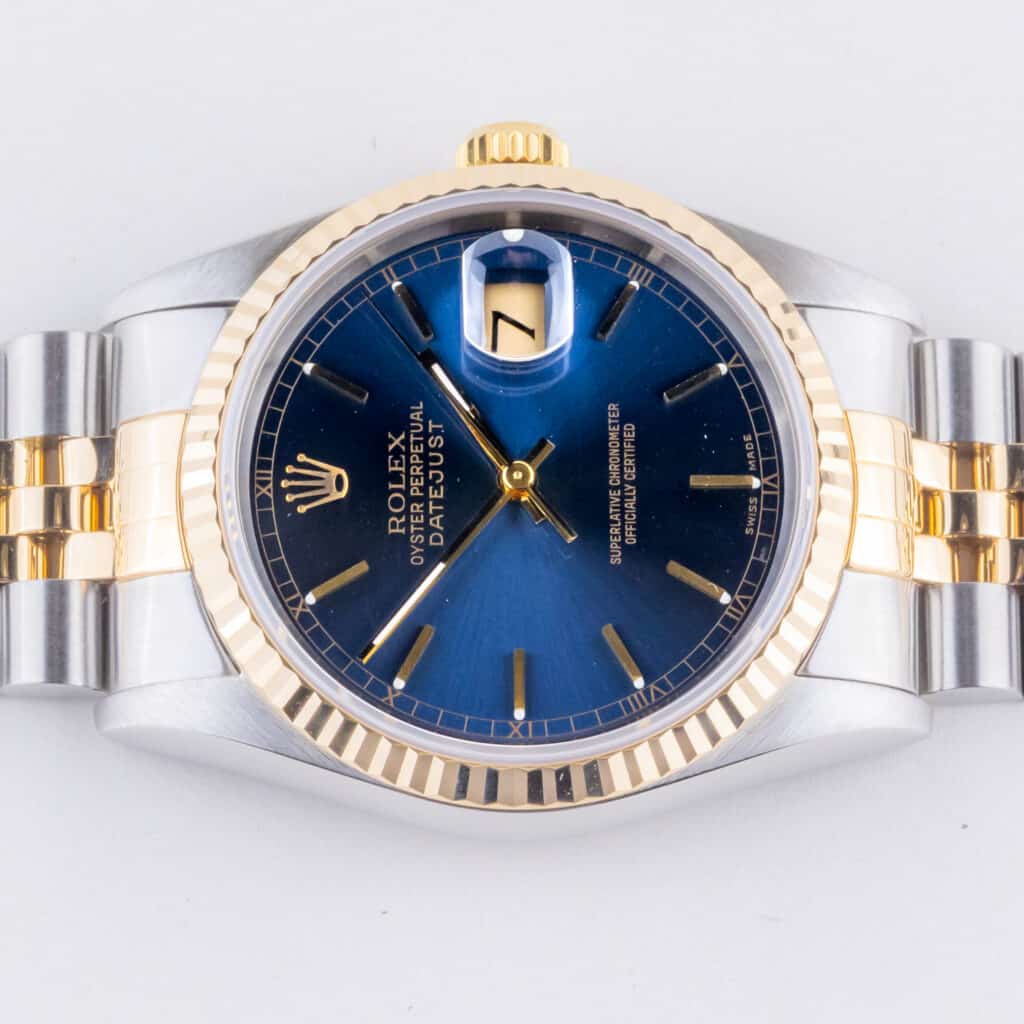 Rolex Oyster Perpetual Datejust Blue 16233 1996 (Volledige Set) 12 rolex-datejust-16233-154