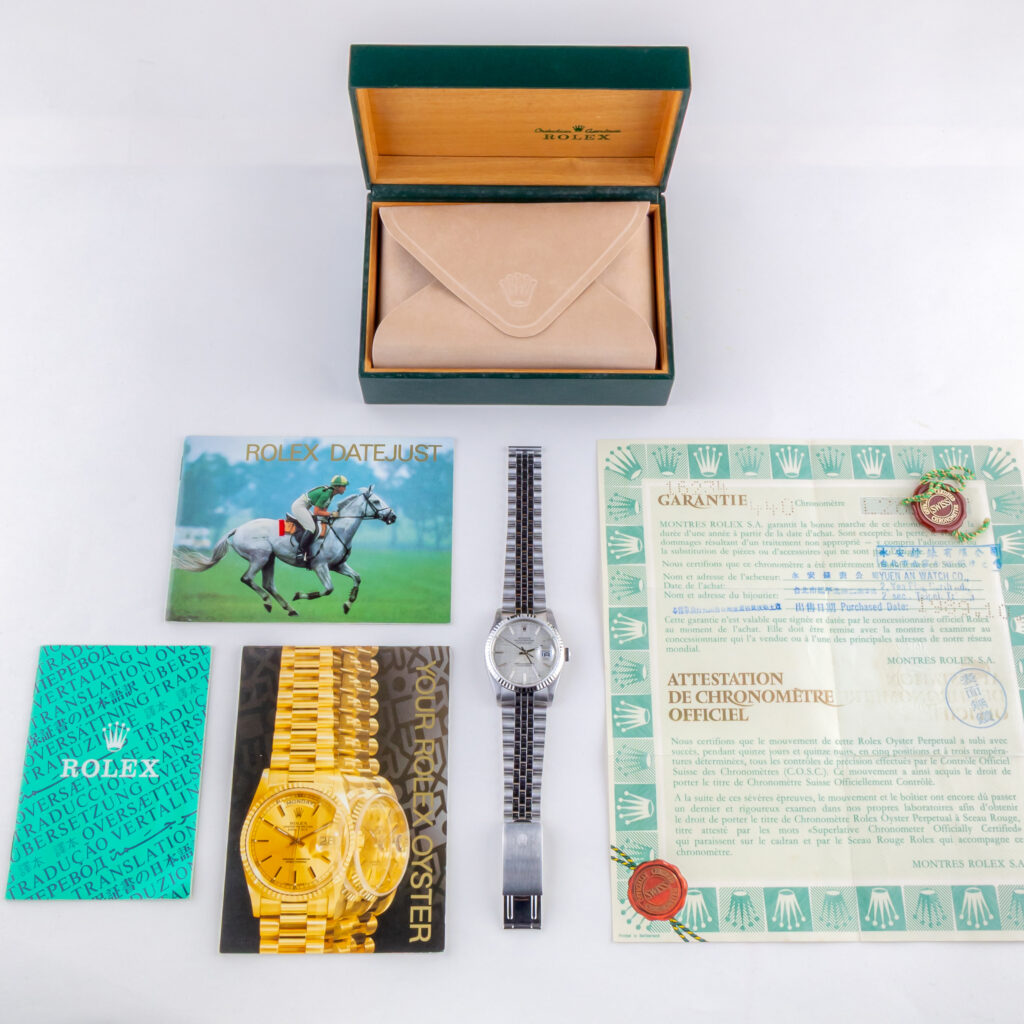 Rolex Oyster Perpetual Datejust Silver Linen 16234 1989 (Full Set) 15 rolex-datejust-16234-144