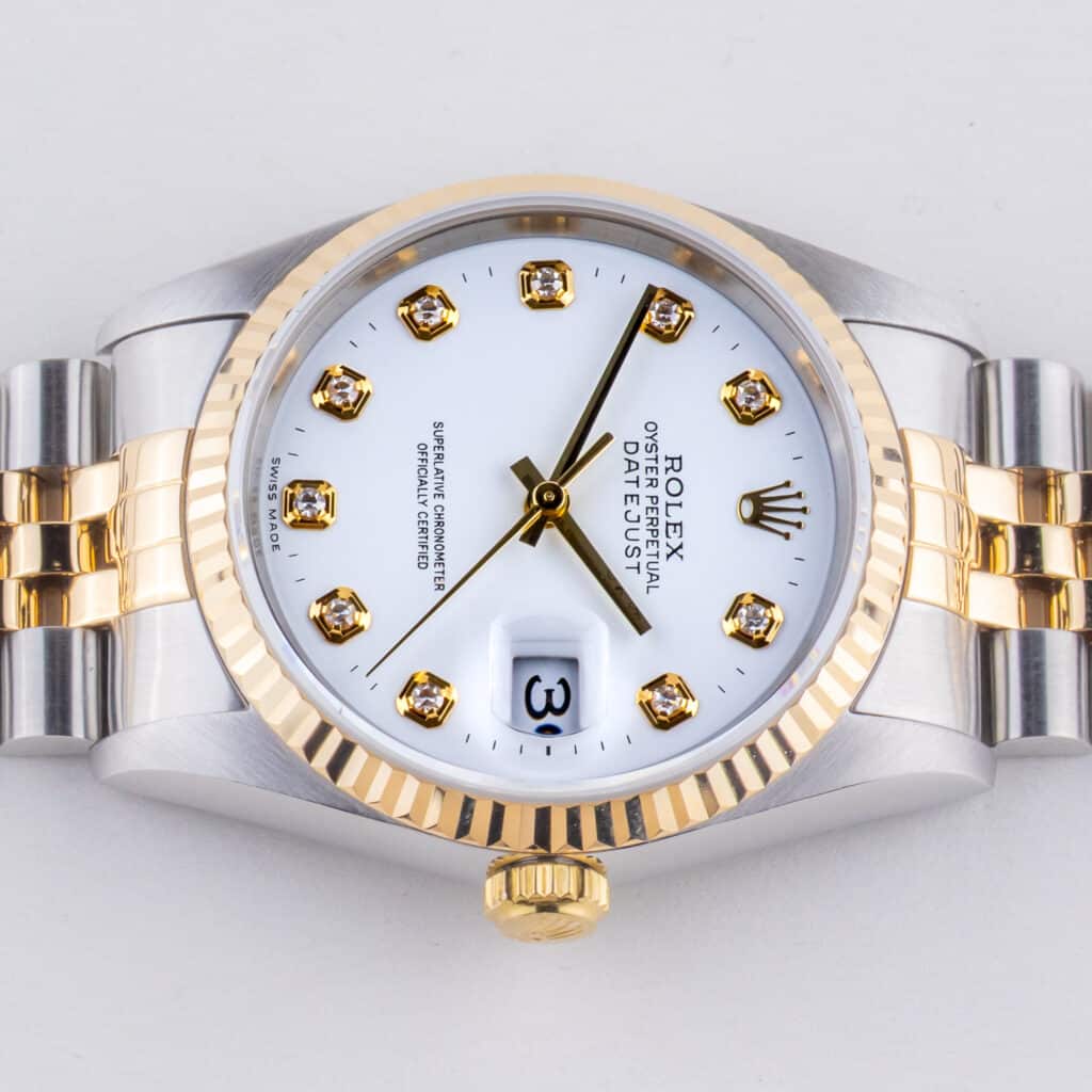 Rolex Oyster Perpetual Datejust White Diamond 16233 1990 12 rolex-datejust-16233-153
