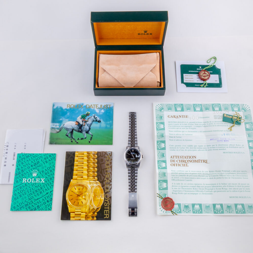 Rolex Oyster Perpetual Datejust Black 16234 1993 (Full Set) 15 2E0B0361 1CG 3M