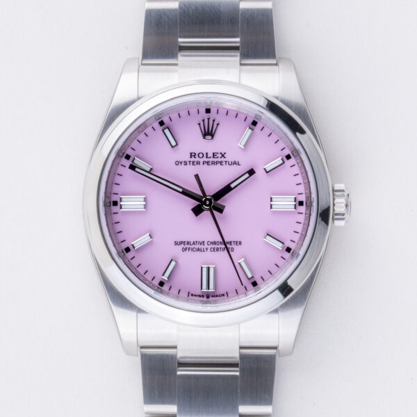 Rolex Oyster Perpetual Candy Pink 126000 2025 (Volledige Set) - Afbeelding 3