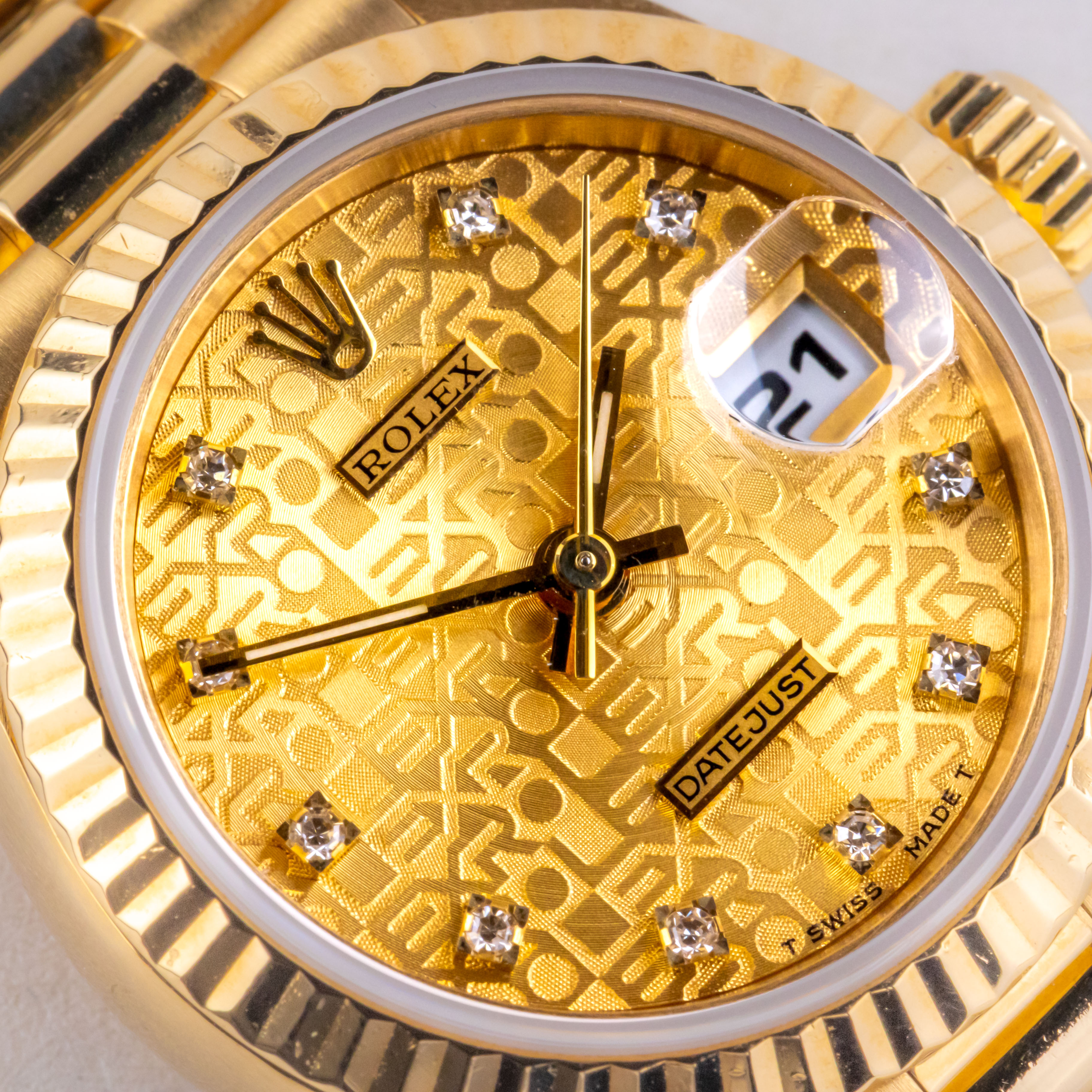 Rolex Lady-Datejust Champagne Logo Diamond 69178 1996 (Full Set) 2 rolex-lady-datejust-69178-51