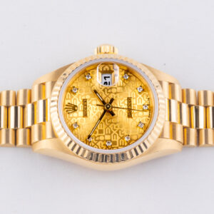 Rolex Lady-Datejust Champagne Logo Diamond 69178 1996 (Full Set) 13 rolex-lady-datejust-69178-51