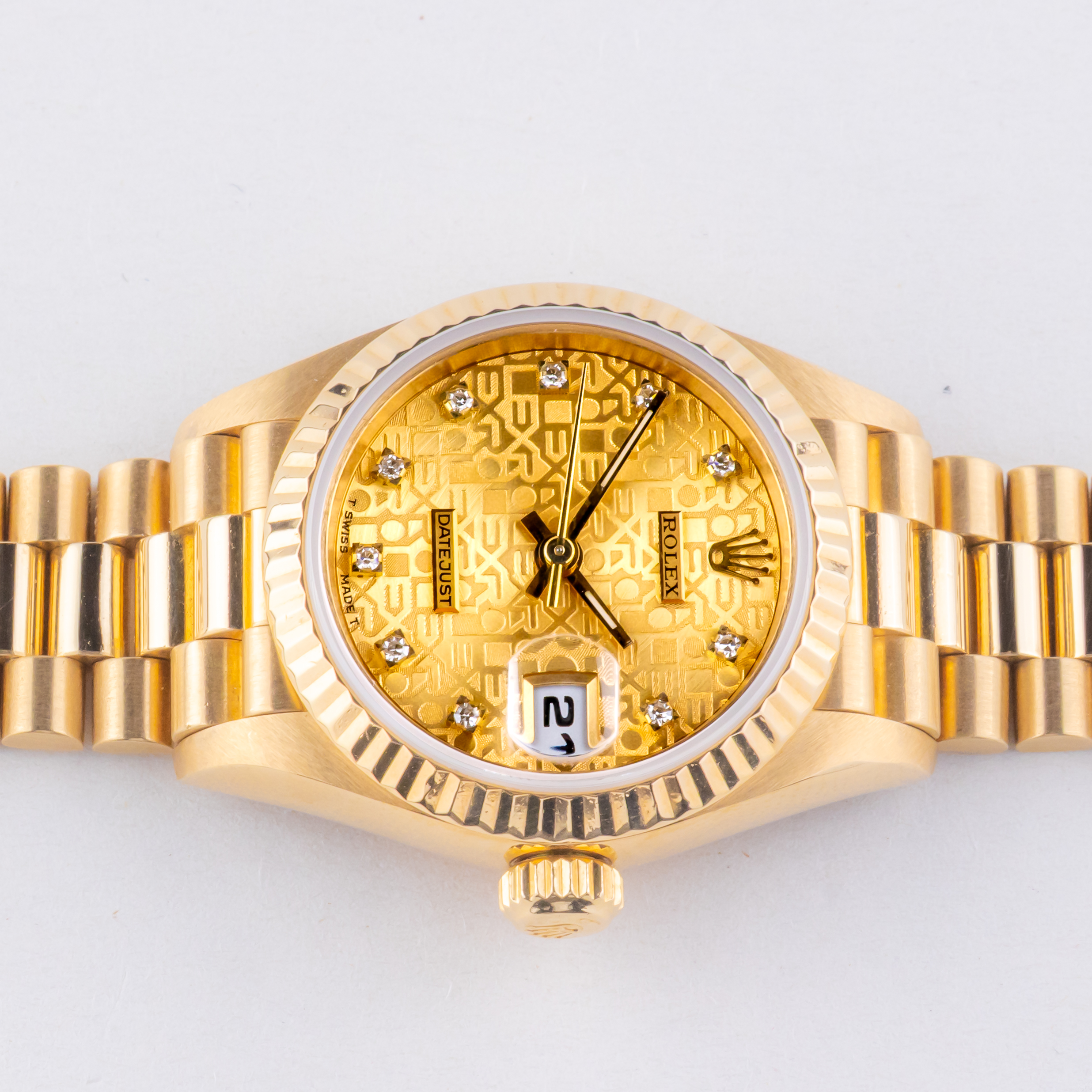 Rolex Lady-Datejust Champagne Logo Diamond 69178 1996 (Full Set) 5 rolex-lady-datejust-69178-51